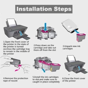 Remanufactured 122XL Ink Cartridges Combo Pack 1 Black 1 Tri-Color Replacement Ink Cartridges for HP122 122XL Deskjet 1000 1010 1011 Envy 4500 4501 4502 Officejet 2620 2621 2622 Printer - Image 5