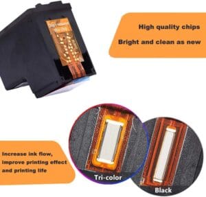 Remanufactured 122XL Ink Cartridges Combo Pack 1 Black 1 Tri-Color Replacement Ink Cartridges for HP122 122XL Deskjet 1000 1010 1011 Envy 4500 4501 4502 Officejet 2620 2621 2622 Printer - Image 6