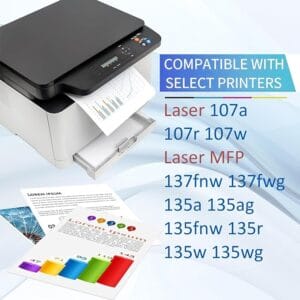 Compatible 106A Toner Cartridge HP Laser 107a 107r 107w MFP 137fnw 137fwg 135a 135ag 135fnw 135r 135w 135wg Printer - Image 2