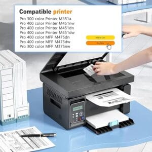 Compatible 305A Magenta Toner Cartridge, High Yield 2,800 Pages, Replacement for Color Pro 300 Color M351a MFP M375nw Pro 400 M451nw M451dn M451dw Printer - Image 2