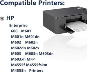 Compatible CE390A Toner Cartridge for HP LaserJet Enterprise 600 M601 M602 M603 M4555 Series P4014 P4015 P4515 Series ( Black, 1-Pack) - Image 6