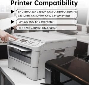 SP C430 High Yield Black Toner Cartridge  821105 Compatible with Ricoh SP C430 C431 C440 C430A C430DN C431DN C440DN C441DN Printer - Image 2