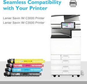 High Yield Replacement for Ricoh IM3000/C3500 Black 19,000 pages Toner Cartridge 842251 for Ricoh Lanier Savin IM C3000 IM C3500 Printers - Image 2