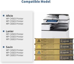 High-Yield Toner Cartridge - Compatible with Ricoh MP C6003/C4503/C5503/C6004/C4504/C5504/C3003/C3503/C3004/C3504 - 1-Pack Black - Replaces 841849/841851/841852/841850 - Image 2